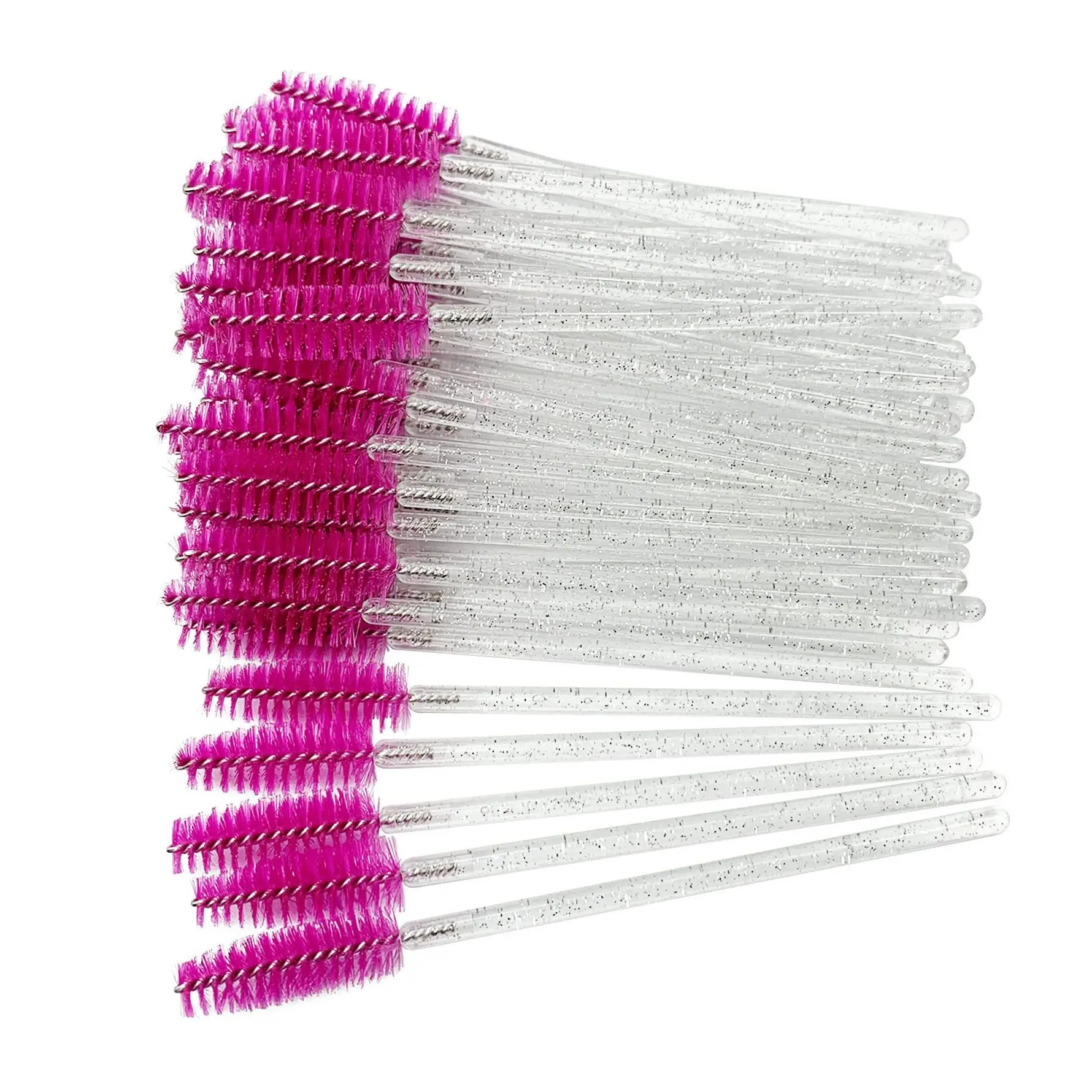 Eyelashes Brush Comb Makeup Brushes Eyelashes Brush Disposable Eyelash Brushes Eyelash Accessories Makeup Tool Set Eyelashes Makeup Brush Diamond Handle Crystal Mascara Wands Eyelash Extension Tool Supplies Applicator Spoolers