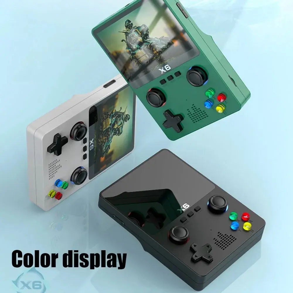 PortableX6RetroHandheldGameConsole35InchIPS64GWith10000
