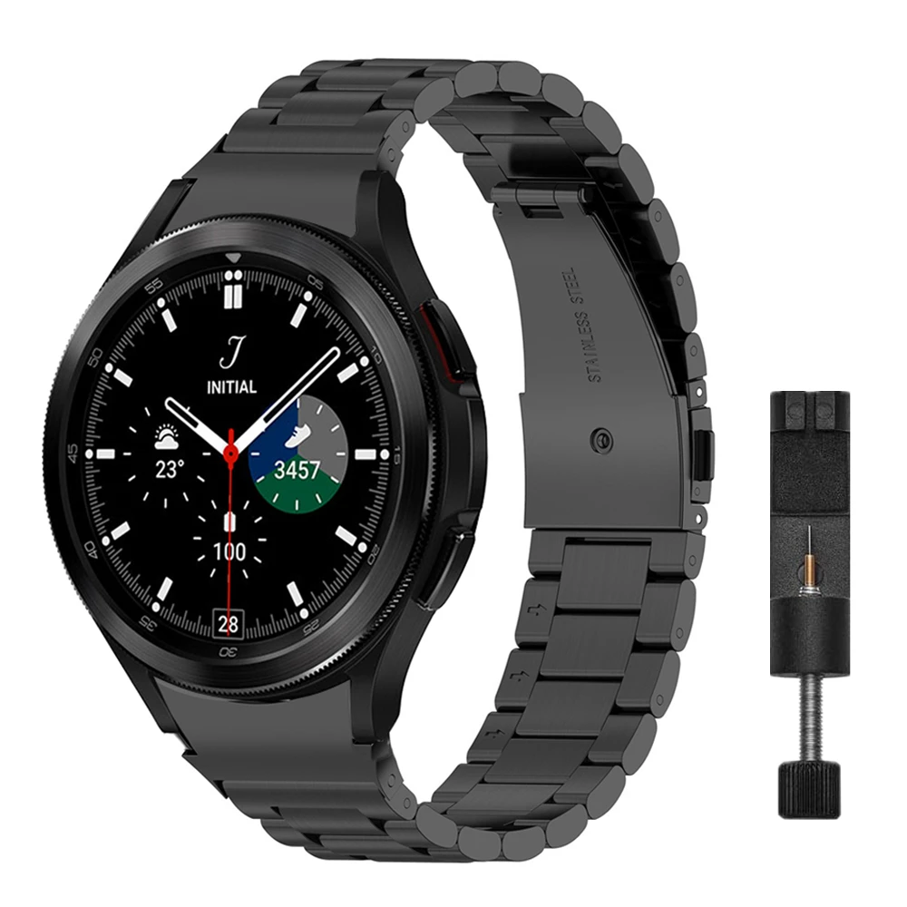 Correa de acero inoxidable sin huecos para Samsung Galaxy Watch 4