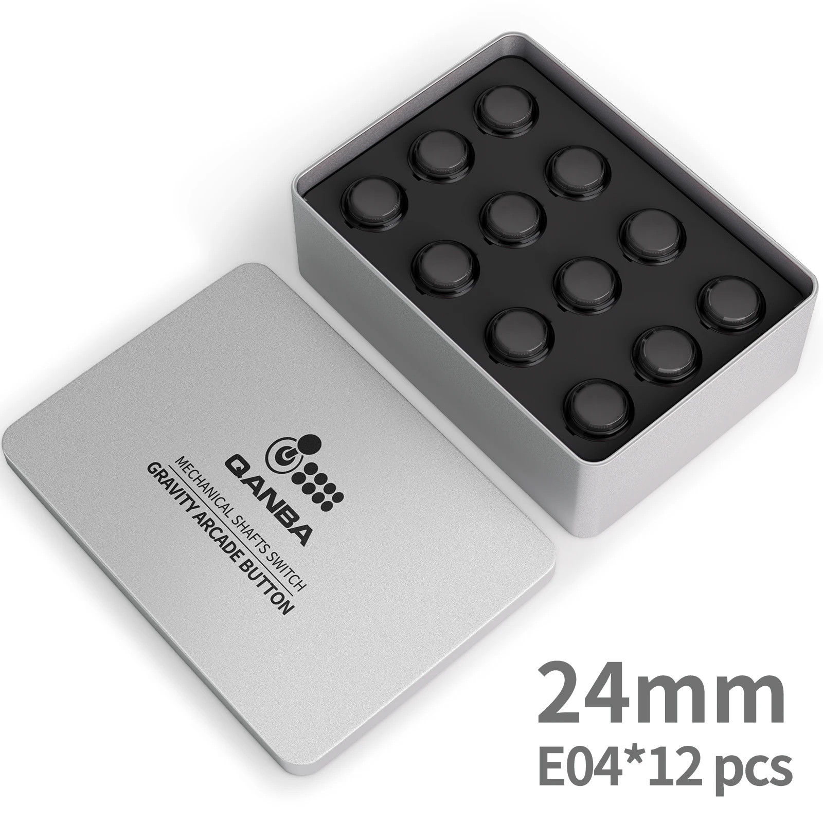 QANBA 중력 KS E 시리즈 기계식 샤프트, 무소음 푸시 버튼, 24mm 스냅인 (박스형)