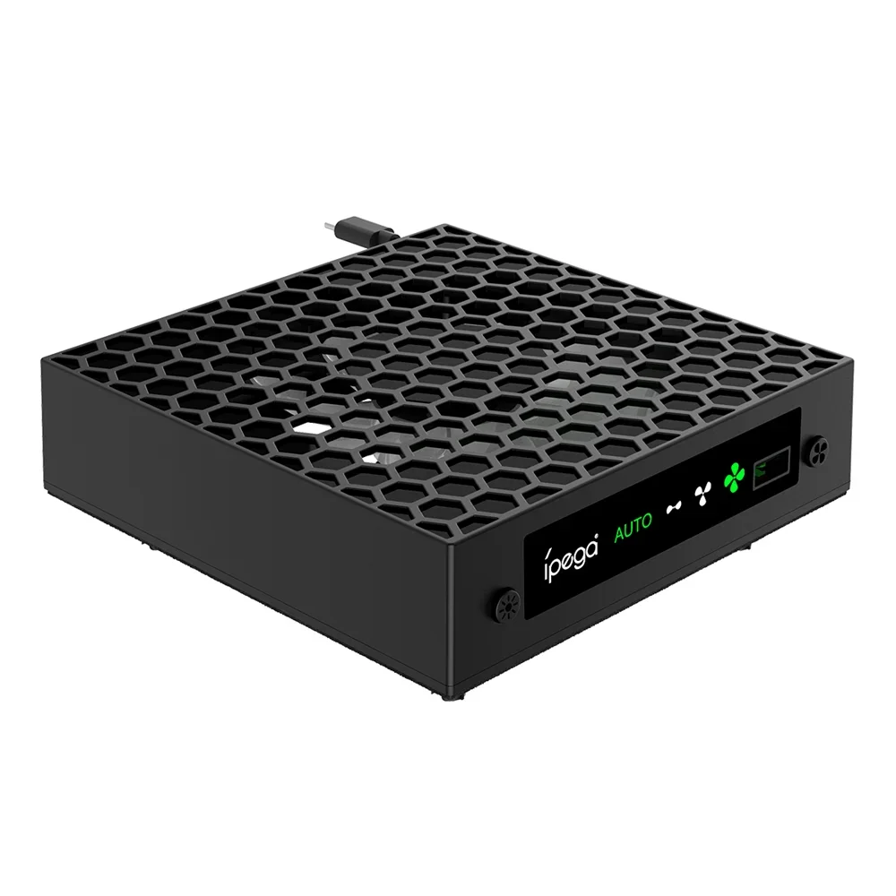 Xbox 시리즈 X 콘솔용 PG-XBX026A 냉각 선풍기, 온도 조절 스마트 센싱 선풍기, 다채로운 RGB 조명, 저소음