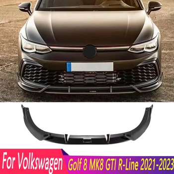 Front Lip Bumper Splitter Diffuser Spoiler Body Kit for Volkswagen Golf 8 MK8 GTI R-Line Pro 2021-2023