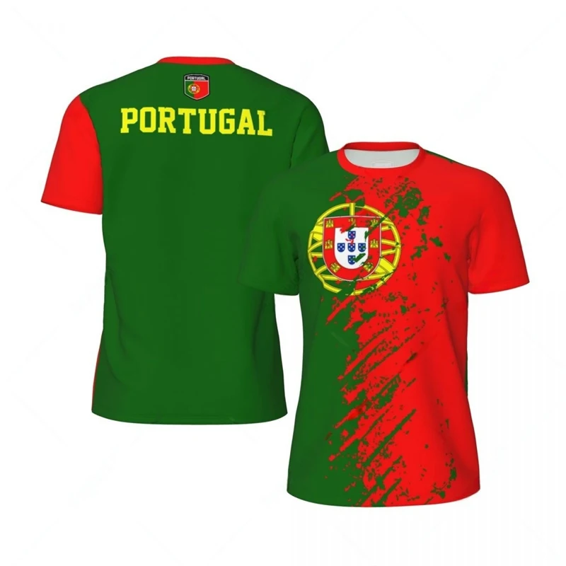 Cool 3d Printed Portugal T-shirt For Men Summer Football T Shirt Sports Running Fitness Tshirt Streetwear Short Sleeves Tee - Image 3