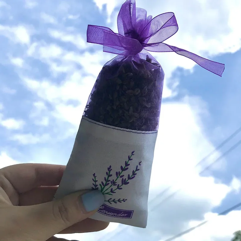 Deodorant Sachet Bags Fragrance Bags Lavende Sachet Bags Portable Flowers Printing Beautiful Fragrance Lavender Sachet Bag Seeds Dry Flowers Bags
