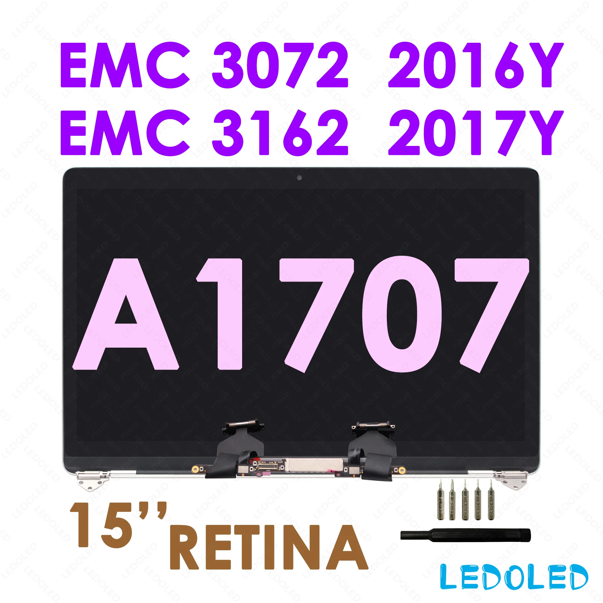 Nuovo Per Apple Full Lcd Screen Assembly Per 15 "Macbook Pro A1707 2016 2017 Retina Sostituzione Emc 3072 Emc 3162 Grado A +