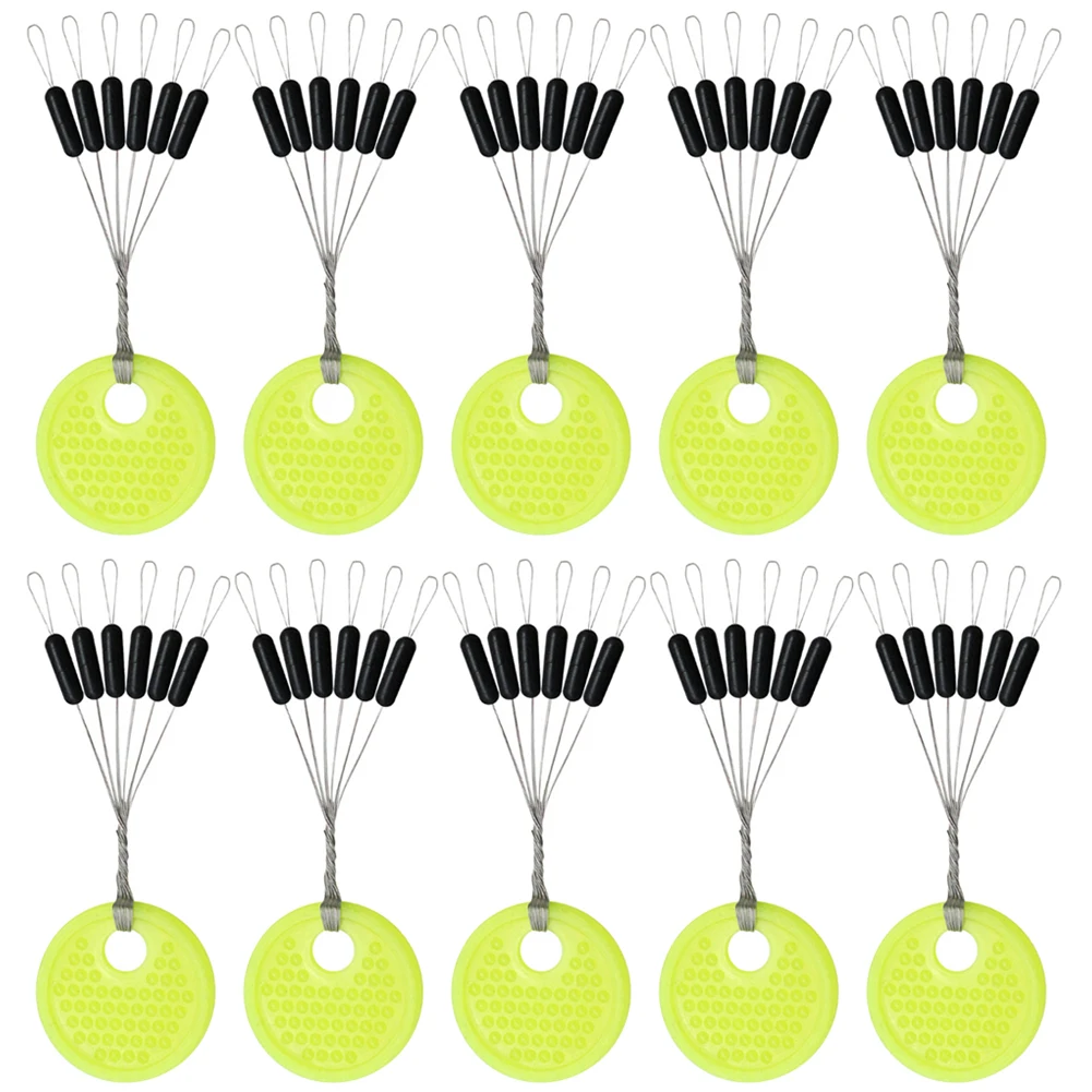 60/120pcs/Set  Rubber Space Beans Stoppers Carp Fishing Bait Fish Float Tools Professional Space Beans Fishing Tackle Accessory