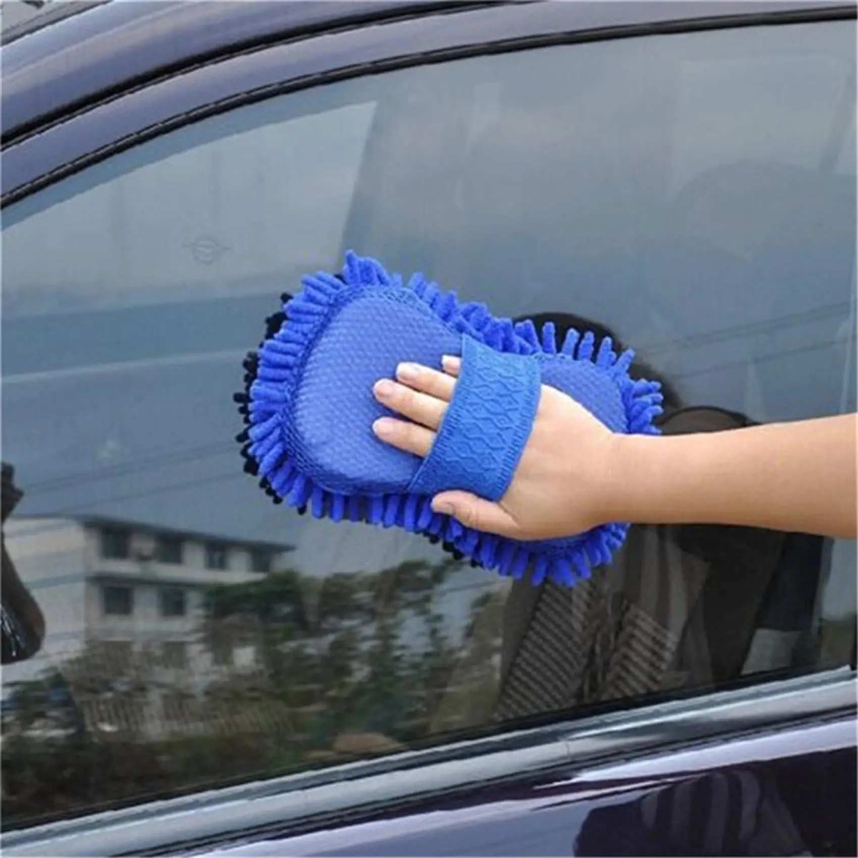 Wash Car Glove Random Color Chenille Coral Fleece Brush Wash Wiper Car Cleaning Towel Auto Dust Washer Mitt Clean Accessory