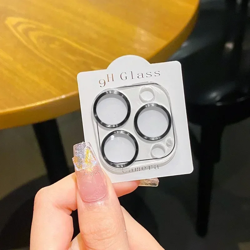 Premium Metal Ring Tempered Glass Camera Lens Protector Film