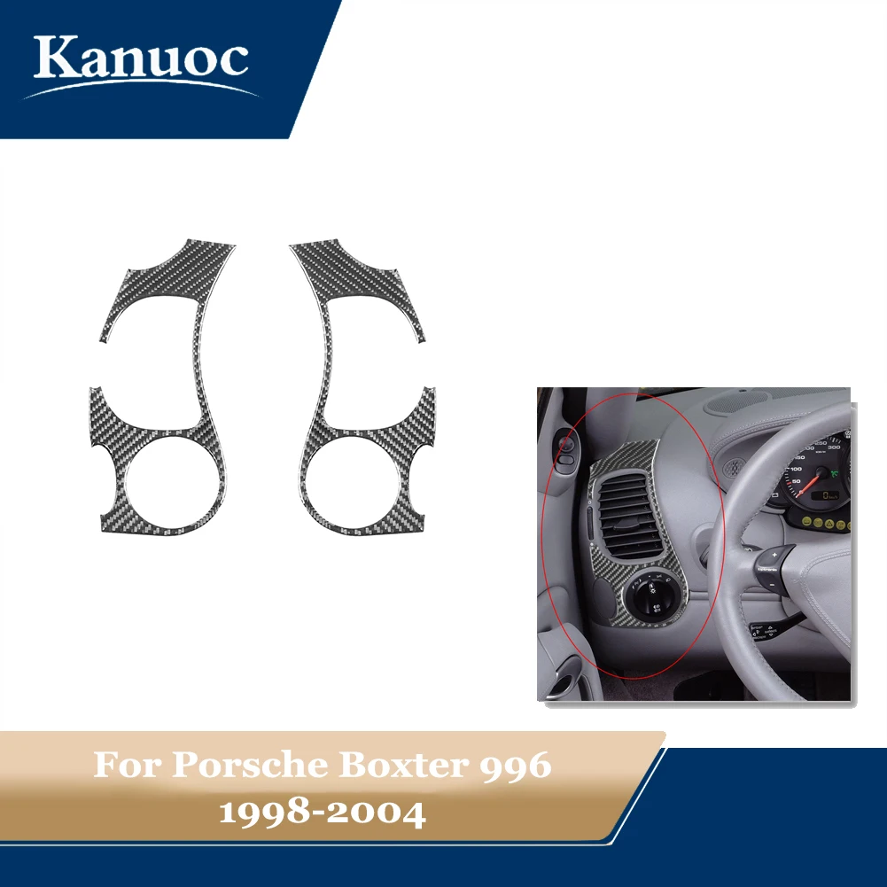 

Наклейки из углеродного волокна для автомобиля, боковые вентиляционные отверстия, декоративная накладка для Porsche Boxter 996 1998-2004, аксессуары для интерьера