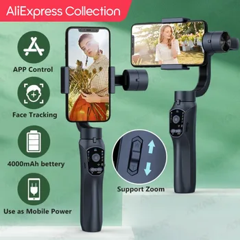 AliExpress 컬렉션 F10 3 축 핸드헬드 짐벌 스마트폰 안정기, 휴대폰 셀카봉, 안드로이드 아이폰 폰 브이로그 방지