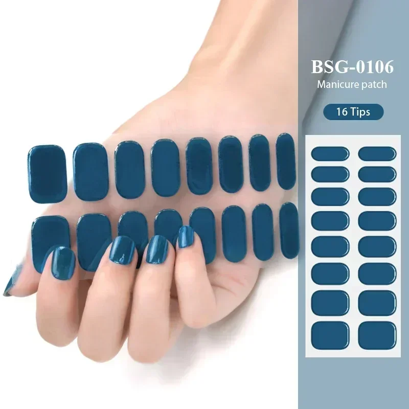 Premium Semi-Cured Nail Wraps Set - Waterproof, Long-Lasting Gel Nail Stickers