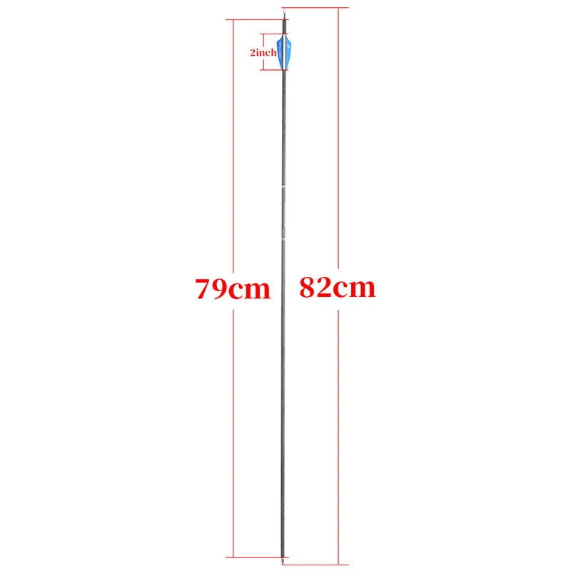 Pure Carbon Arrows 6/12pcs 31inch Spine 500 600 900 ID 4.2mm for Outdoor Archery Bow Hunting Shooting Training Accessories archery arrows