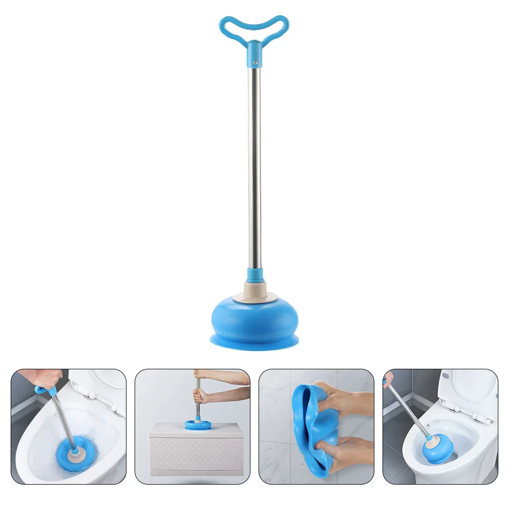 

Plunger Toilet Unclog Sewer Pipe Cleaning Accessory Rubber Cleaner Long Handle Dredging Tool Closestool