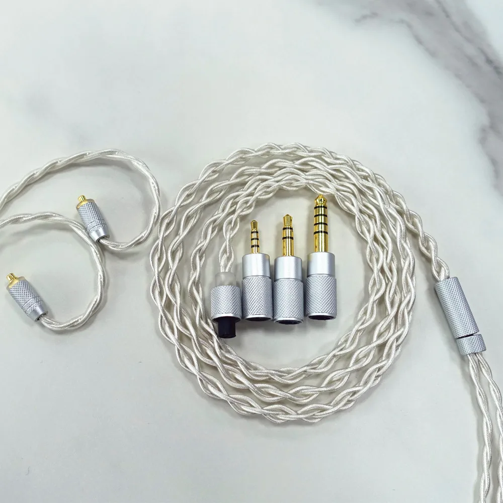 

4 Core Single Crystal Copper Earphones Upgrade Cable 3 in 1 Balanced Wire 3.5/2.5/4.4 With MMCX/0.78mm 2 Pin