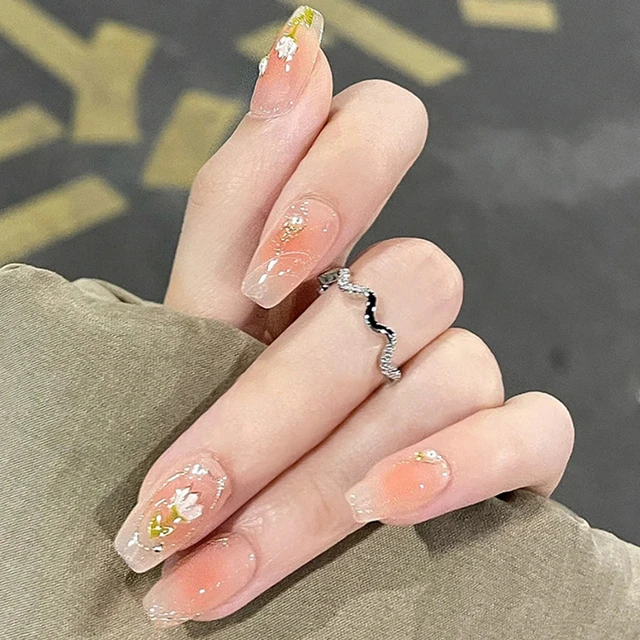 Handmade Press-on Nails - Pink Ballet