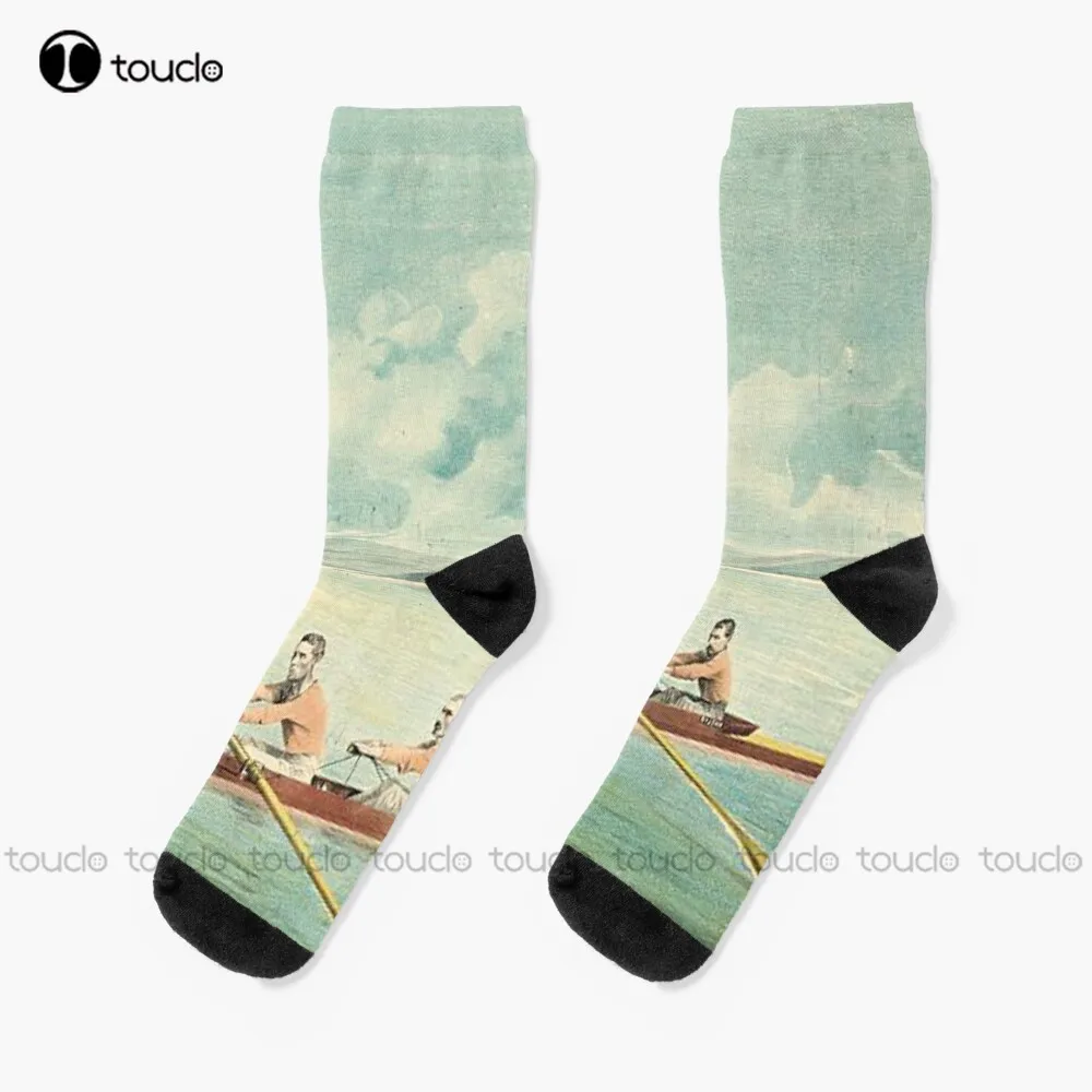 

Rower Rowing Rower Rowing Regatta Rowing Team Socks Cow Socks Christmas Gift Unisex Adult Teen Youth Socks Custom Women Men