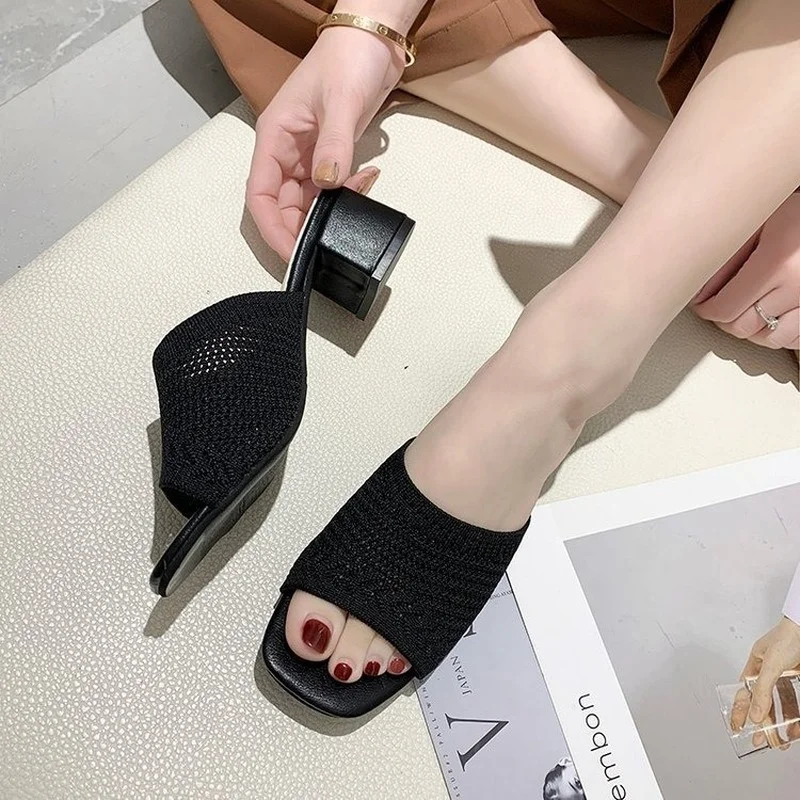 Summer New Women Sandals Mesh Breathable Casual Shoes Korean Brand Designer Sandals Ans Slippers Ligth and Comfortable Sandals