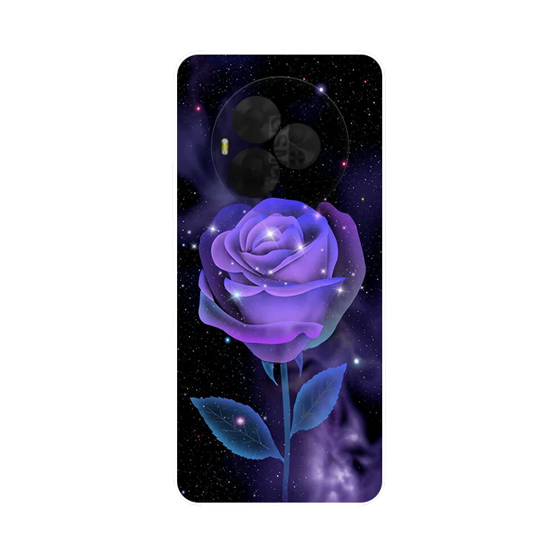 Flower Wolf Silicone Phone Cover - Soft TPU Shockproof Bumper