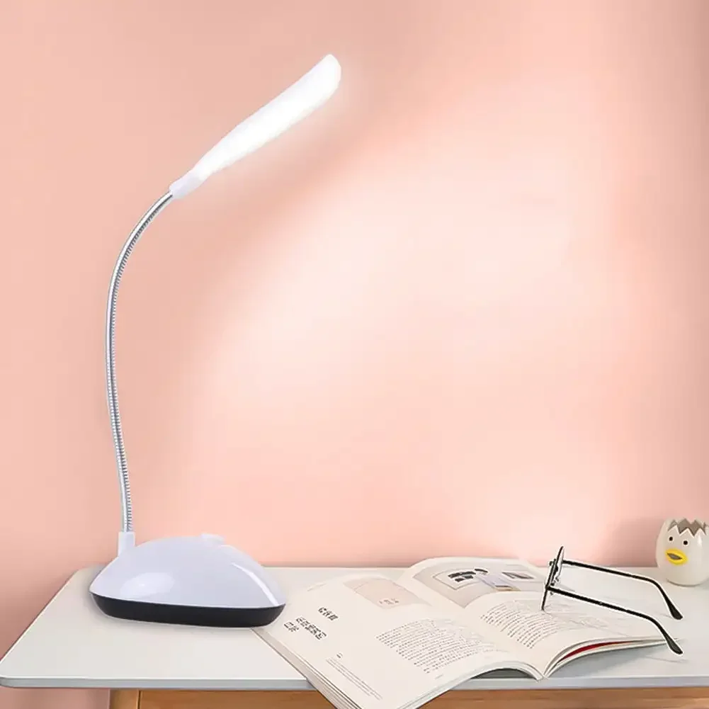 LED Reading Night Lamp Flexible Table Light Foldable Switch Desk Working Study Light For Kids Student Office Battery Operated