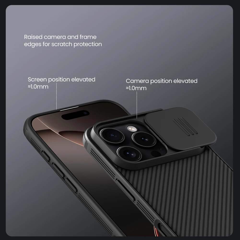 Nillkin Slide Camera Protection Phone Case with TPU Frame and Hard PC Back