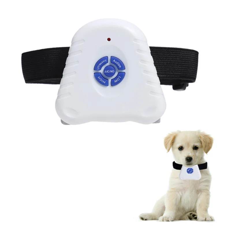 Adjustable Ultrasonic Anti Bark Collar Waterproof Stop Barking Control Collar for Small Pet Dogs Training Device Button Clicker dog training collar dog bark deterrent