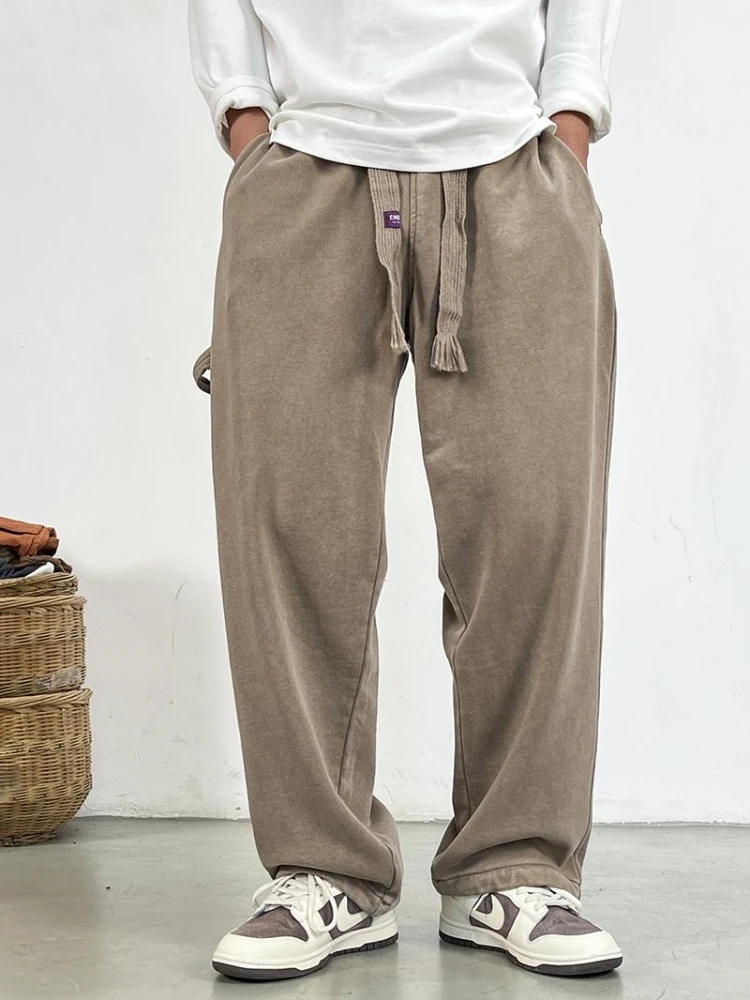 Cotton Sweatpants Men Plus Size Sport Harem Pants Korean Fashion Jogging Pants Harajuku Casual Trousers Male sport jogging trousers wide leg pants fashion pants fashionable wide leg pants
