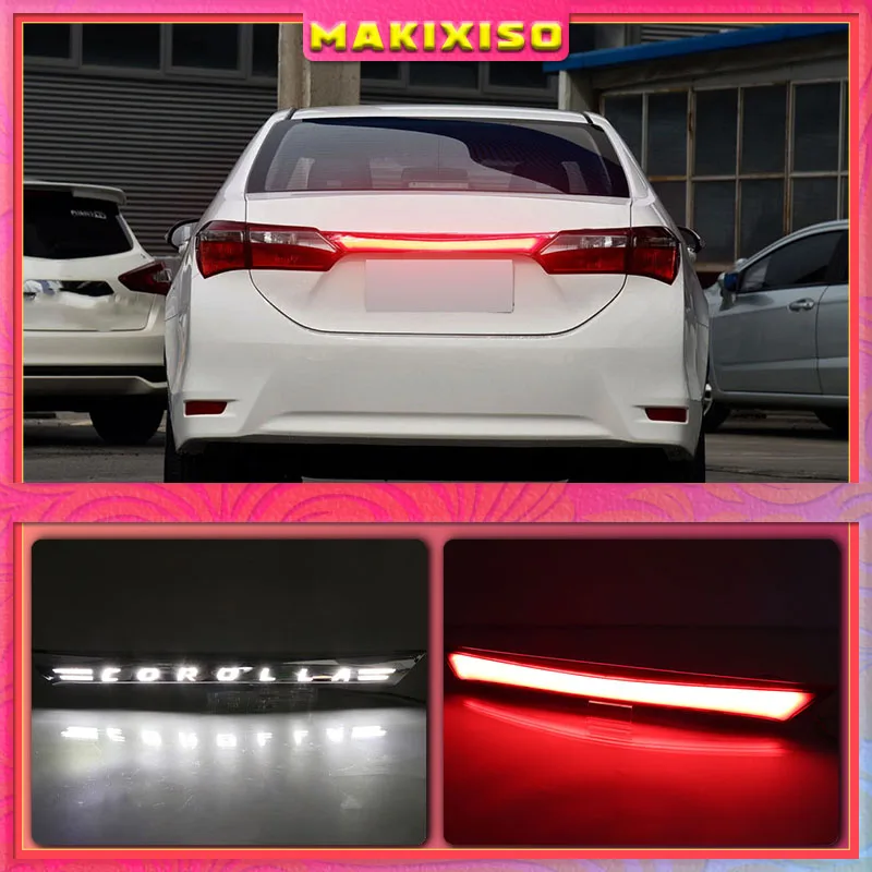 

For Toyota Corolla Altis 2014 2015 2016 2017 2018 Car LED Rear Fog Lamp Bumper Light Brake Light Dynamic Turn Signal Reflector