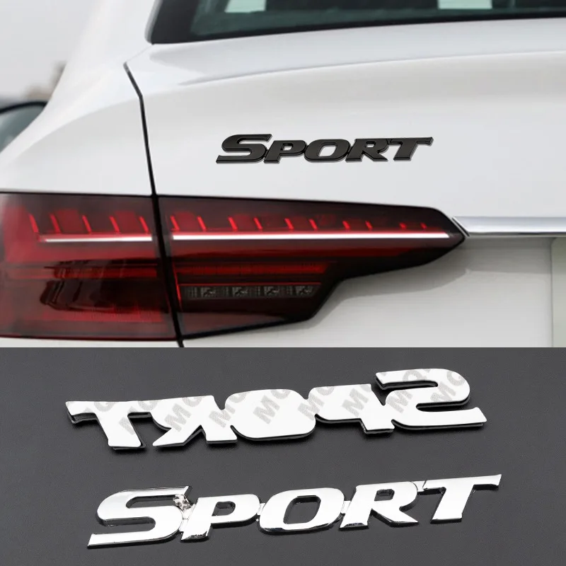 

3D Metal Car Letters Logo SPORT Emblem Trunk Badge Decal Sport Sticker For Toyota Yaris Corolla Camry Highlander CHR Accessories