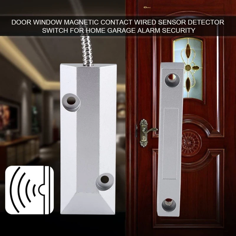 2020 10 X Wired Magnetic Door Window Contact Sensor W N.O/N.C Normally