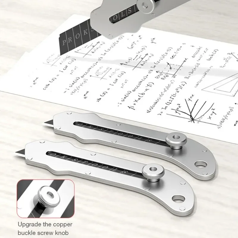 New Stainless Steel Portable Utility Knife Retractable Wallpaper Unboxing Knife Paper Cutter Office School Stationery Supplies