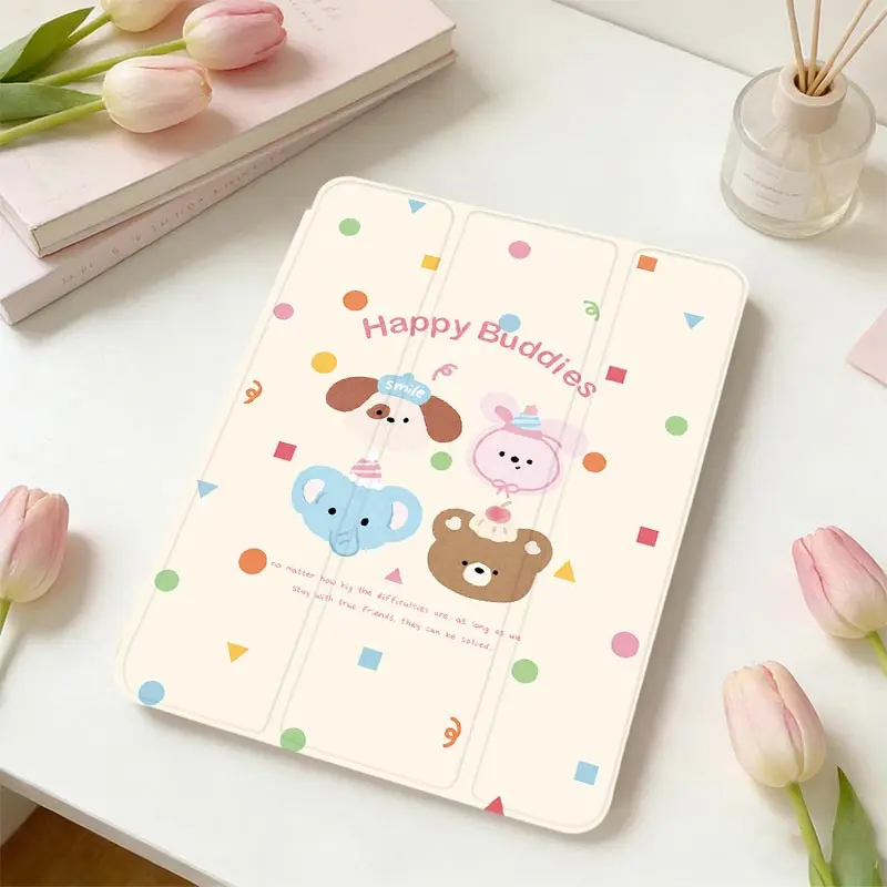 Enhanced Tri-Fold TPU Bumper Case with Pen Holder