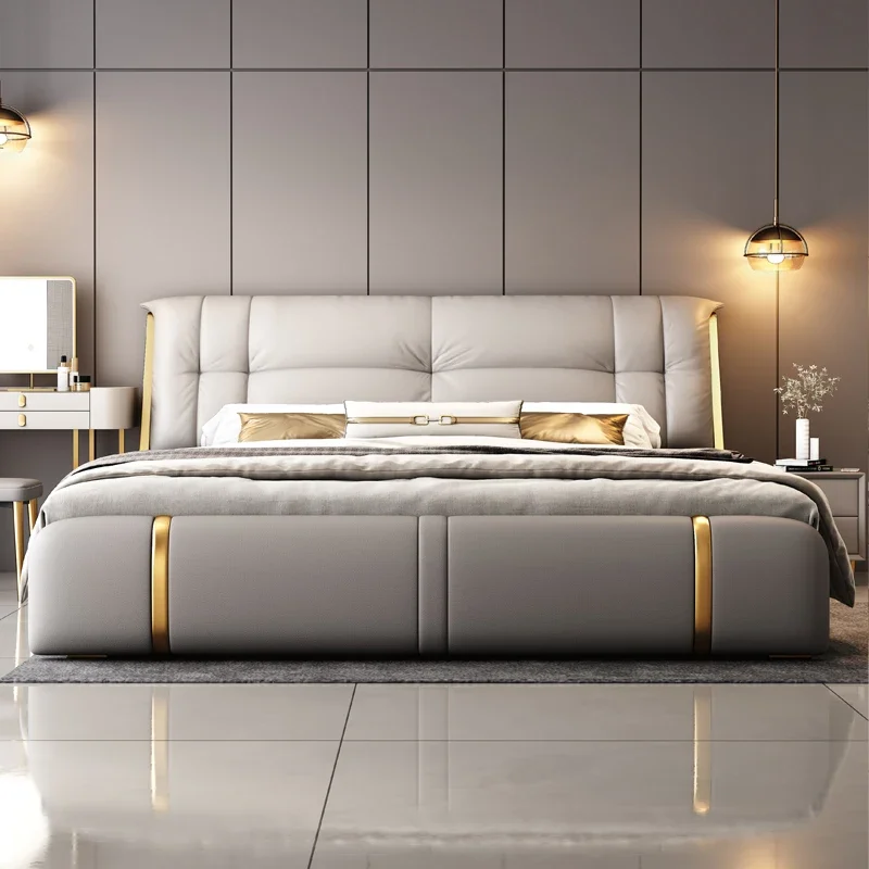 Letto Matrimoniale di Design Moderno e Lussuoso con Contenitore - immagine 4