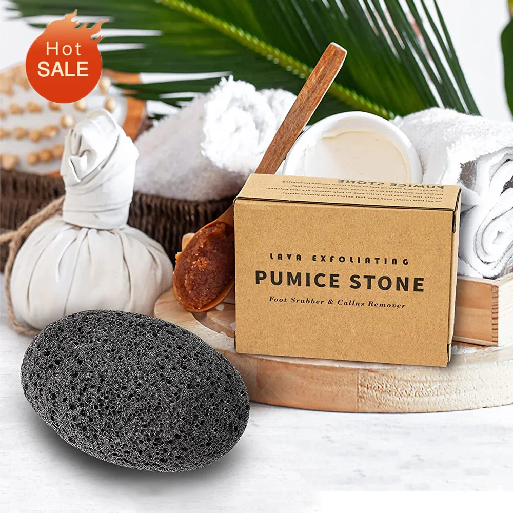 Hot Sale Pumice Lava Stone for Feet Dead Skin Corn Callus Remover Exfoliator Pedicure Tools With Gift Box