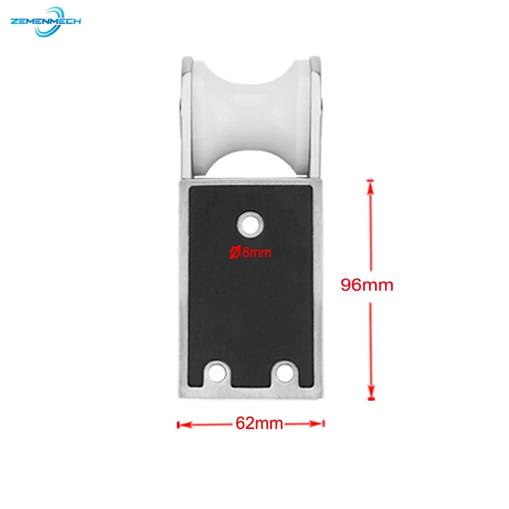 316 Stainless Steel Boat Bow Anchor Roller Bracket Yacht Lift Roller With Rubber Wheel For Fixed Anchor Heavy Duty Marine Grade