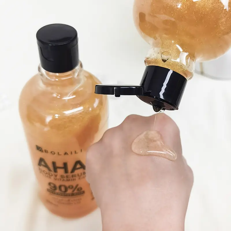 ALPHA Hydroxy Acids 24K Gold Face Body Serum Vitamin C&E Essence Firming Moisturizing Spots Remover Whitening Skin Care 500ml - Image 5
