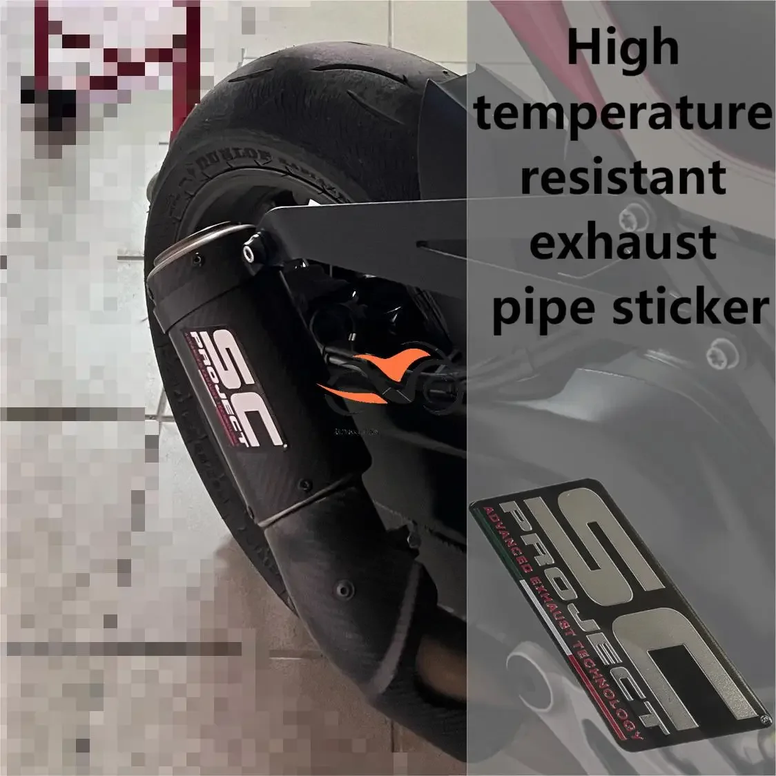 High temperature resistant motorcycle exhaust pipe sticker automobile scooter modified aluminum alloy decorative Decal 1 24 alloy m8 manhart mh8 800 diecasts