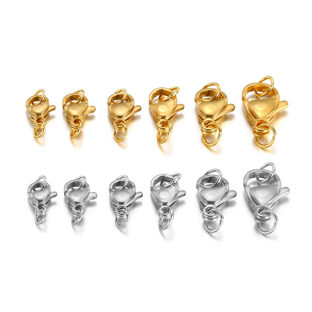 25Pcs Edelstahl Karabiner Jump Ringe Haken Anschluss Armband Halskette Ketten DIY Schmuck, Die Entdeckungen Liefert