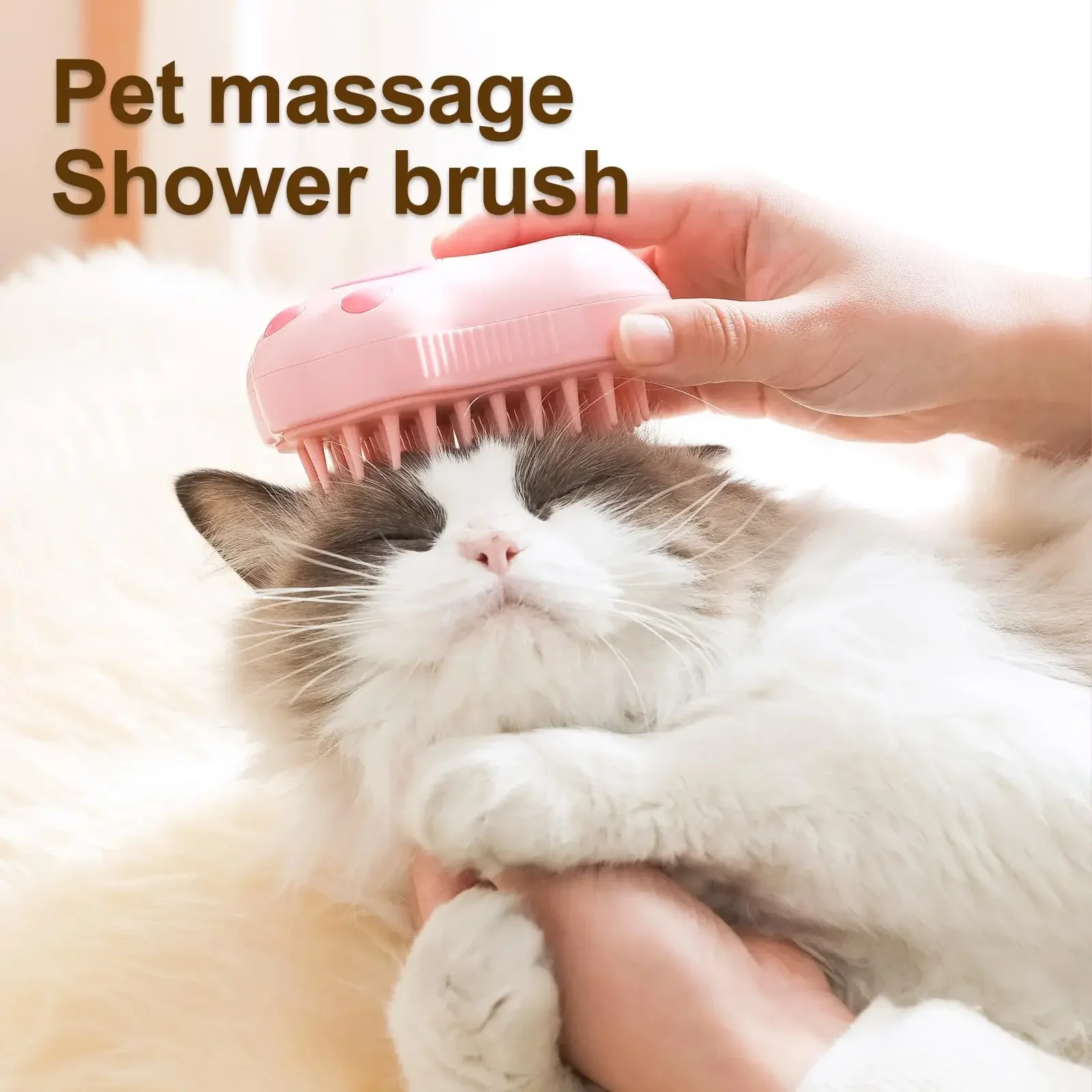 3 in 1 Pet Brush Cat Steam Brush Comb Dog Brush Electric Spray Cat Hair Brushes Massage Pet Grooming Hair Removal Combs 1~2pcs 6