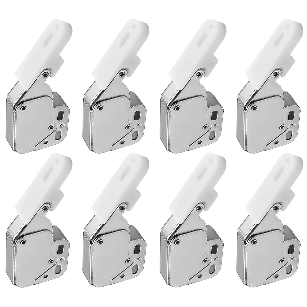 8 Pcs Self Closing Door Lock Adjustable Screw Holes Cabinet Catches Push To Open Door Latch Hidden Locks For Furniture