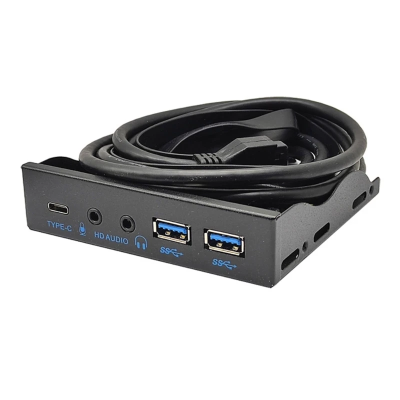 USB Front Panel for PC USB 3.2 Type C + 2x USB3.0+ 3.5mm For 3.5