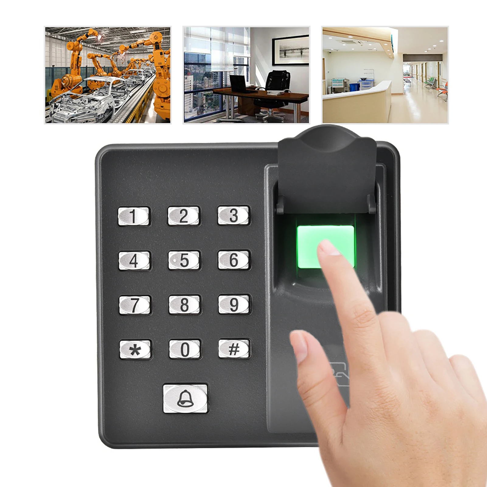 높은 보안 빠른 인식 RFID 125Khz 13.56Mhz 카드 리더 생체 인식 방수 지문 도어 액세스 제어 스마트 카드