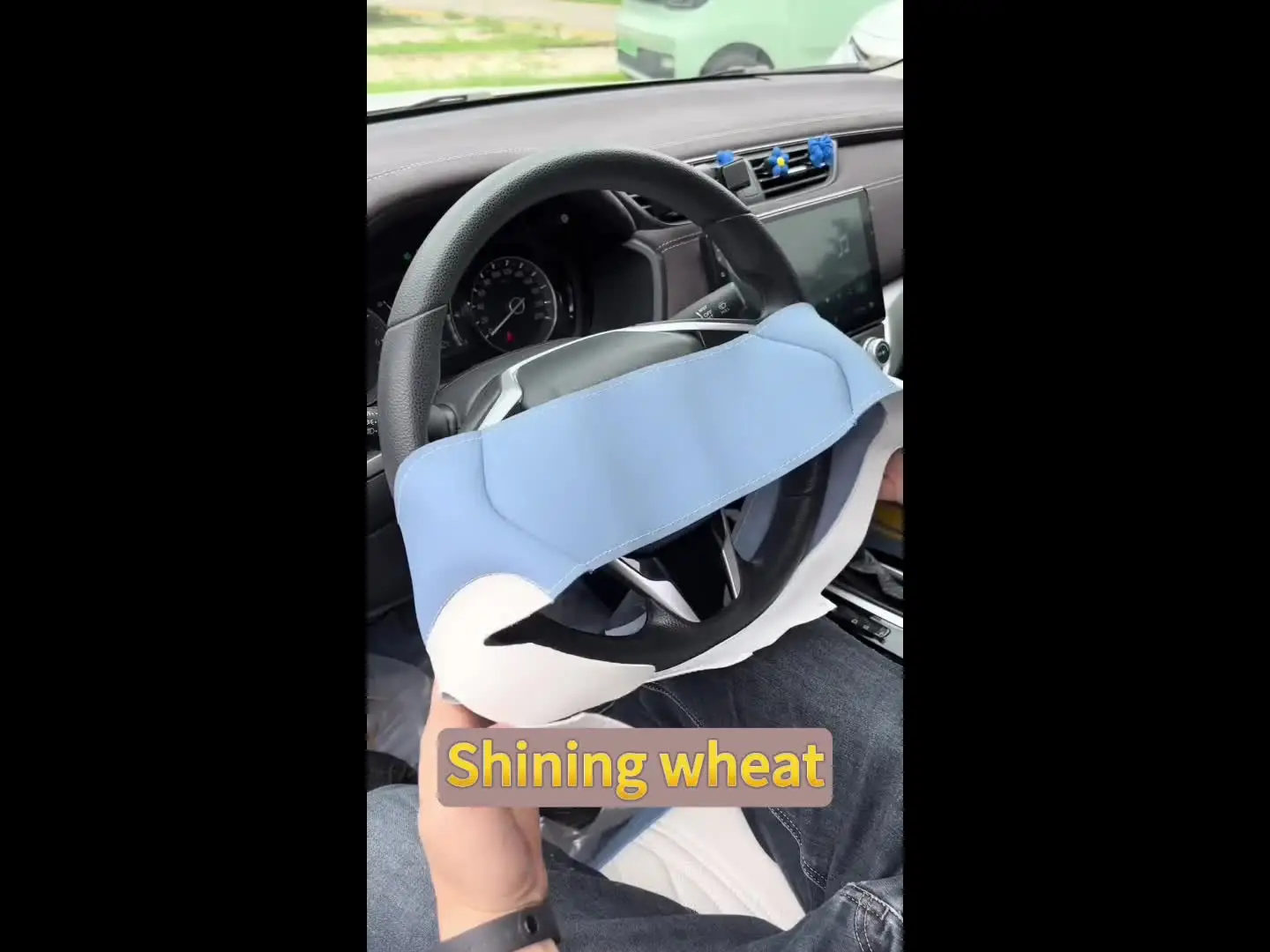 Блестящая Пшеница сшитый вручную черный кожаный чехол на руль для Nissan 2013 Teana 2014