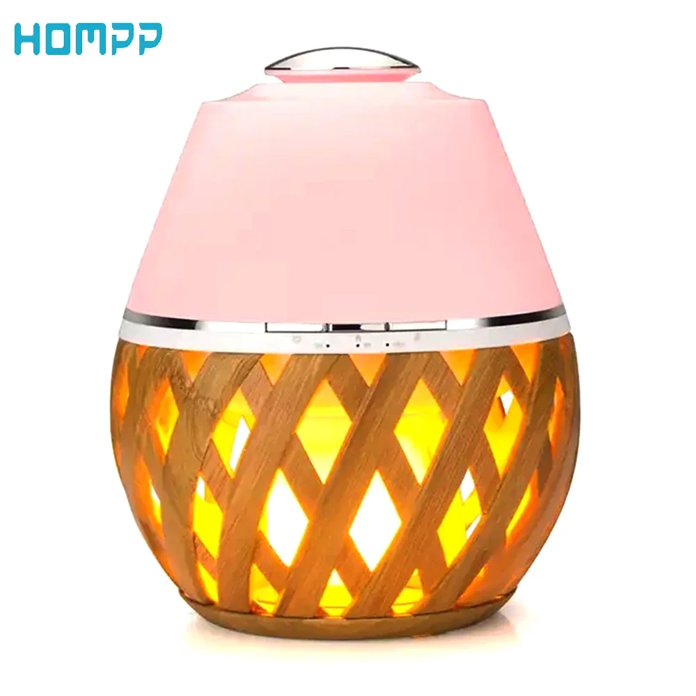 Flame Diffuser Humidifier Atomizer Nano Spray Desk Top Aromatic Oil Aroma Machine Remote Control 150ml Lights for Home Room