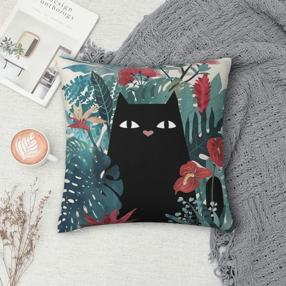 

Popoki Pillowcase Polyester Pillows Cover Cushion Comfort Throw Pillow Sofa Decorative Cushions Used for Bedroom Living Room