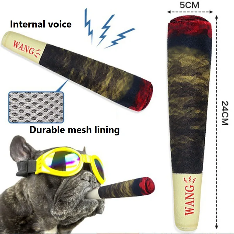 New Nteractive Dog Joint Sound Puppy Toy Cigar For Resistant Squeak Indestructible Dog Plush Dog Toy With Squeaker Chewing Toys_voghion.com