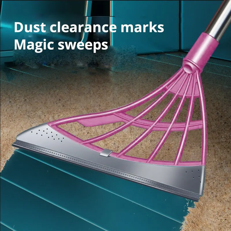  Pink Magic Broom Cleaning Bathroom Glass One Piece Wipe Mop Household Splicing Broom Household Items 
