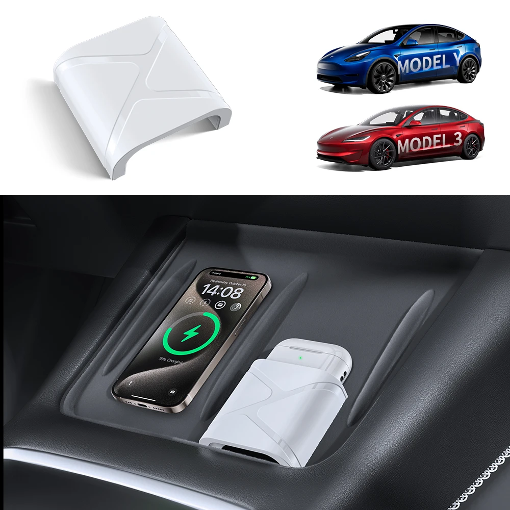 YZ Wireless Charging Protective Pad Material Upgrade Wireless Headset Limit Protective Accessories for Tesla Model 3 Model Y