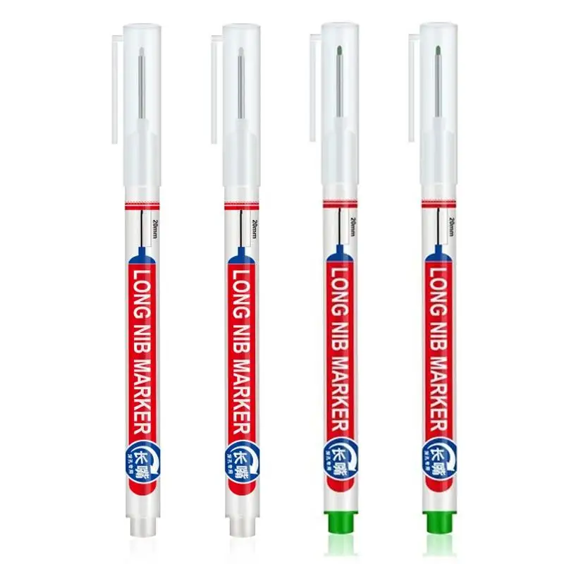 Marker Pens 20mm Waterproof Deep Hole Long Nib Head Carpenter Multi-Purpose Woodworking