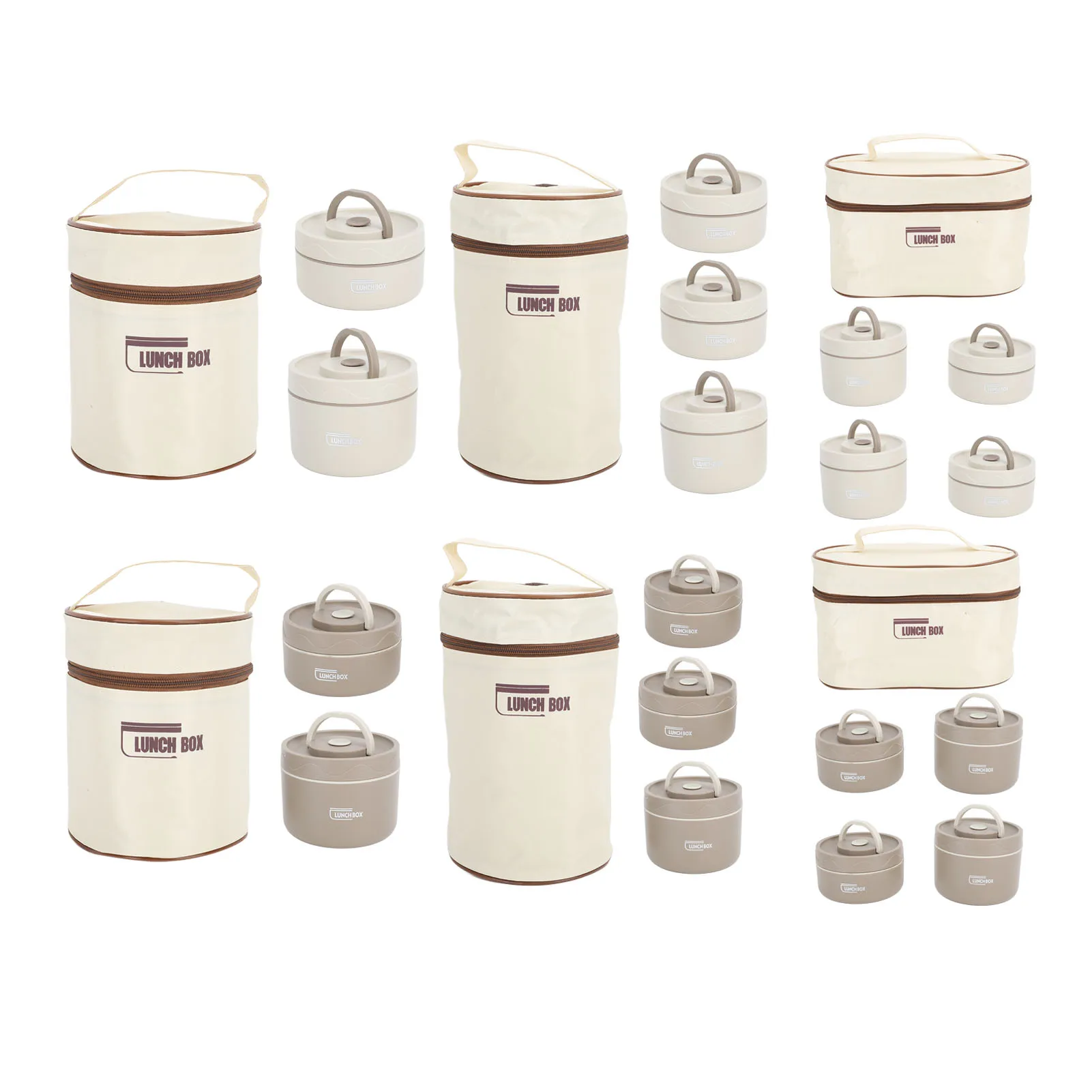 Thermal Lunch Box 304 Stainless Steel Multifunction Portable Insulated Lunch Container with Thermal Bag for School Student