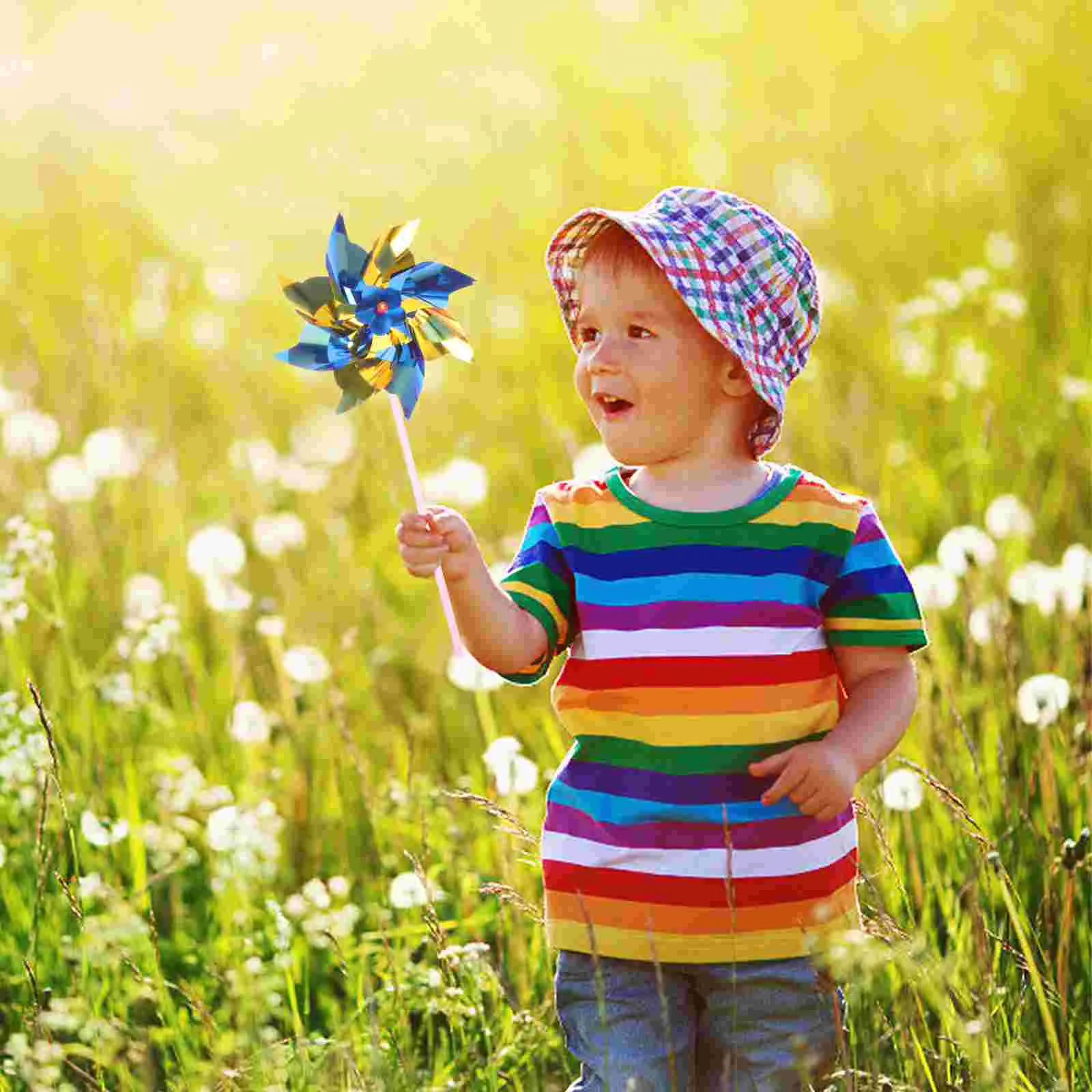 Kids Windmill Toys Outdoor Playsets Party Octagonal Pinwheels Windmill Playthings Kids Children Wind Toy